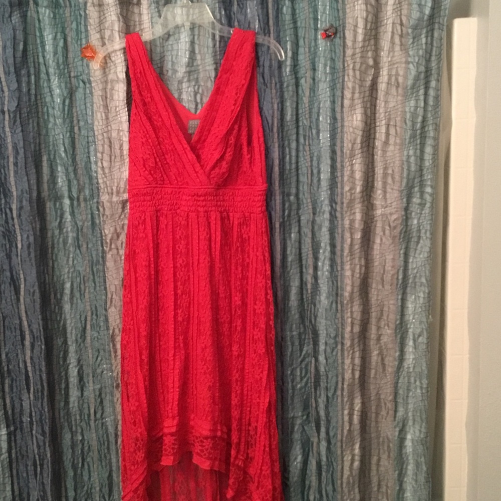 Elegant Red Lace Dress